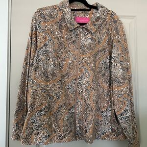 Isaac Mizrahi Paisley Patterned Jacket